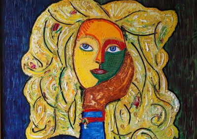 "LA DONNA CON L'ORO LA PERLA E LO SMERALDO", MIRANDOLA LUCIANO - Pittura