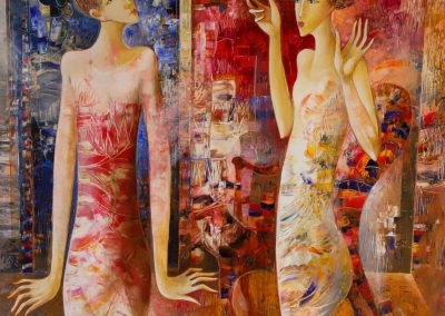 "TRA IL ROSSO E IL BLU'", VIVIANI ENZO - Pittura