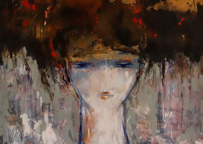 "VOLTO FEMMINILE, GOBBETTI CARLO ALBERTO - Pittura