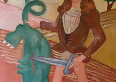 "PRINCIPE CHE UCCIDE IL DRAGO", BETTINARDI SILVANA - Pittura