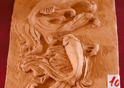 "PESCI COMBATTENTI", ISALBERTI GIADA - Ceramica Artistica