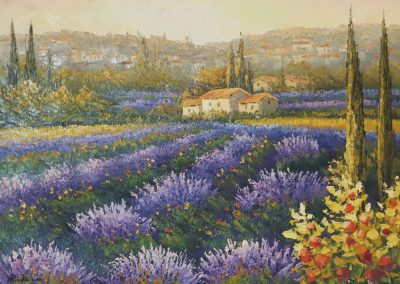 CAMPO DI LAVANDA, PERROTTA MARIO - Pittura