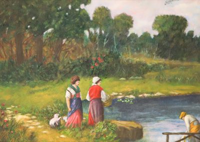 LAVANDAIE AL FIUME - PASSATO REMOTO, SOFFIATI ANTONIO - Pittura