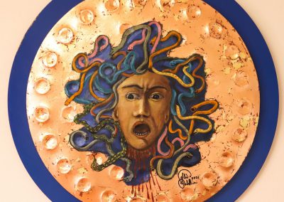 LO SCUDO DI PERSEO CON LA MEDUSA (GORGONE), PERBELLINI FLAVIO - Pittura